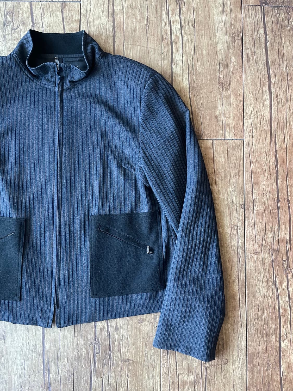 Half Neck Ribbed Blouson Jacket 상품이미지2