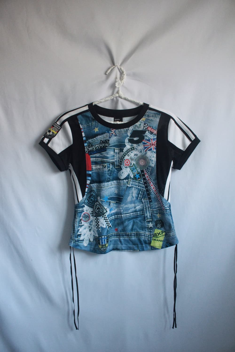 EXR Y2K football patch sporty top 상품이미지8