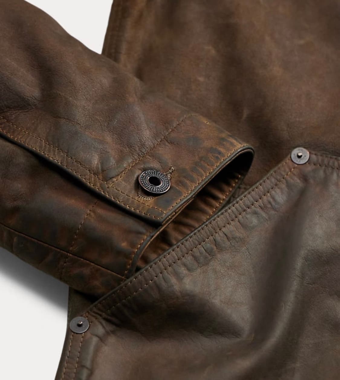 RRL 25fw 오일레더 트러커 L사이즈 상품이미지8