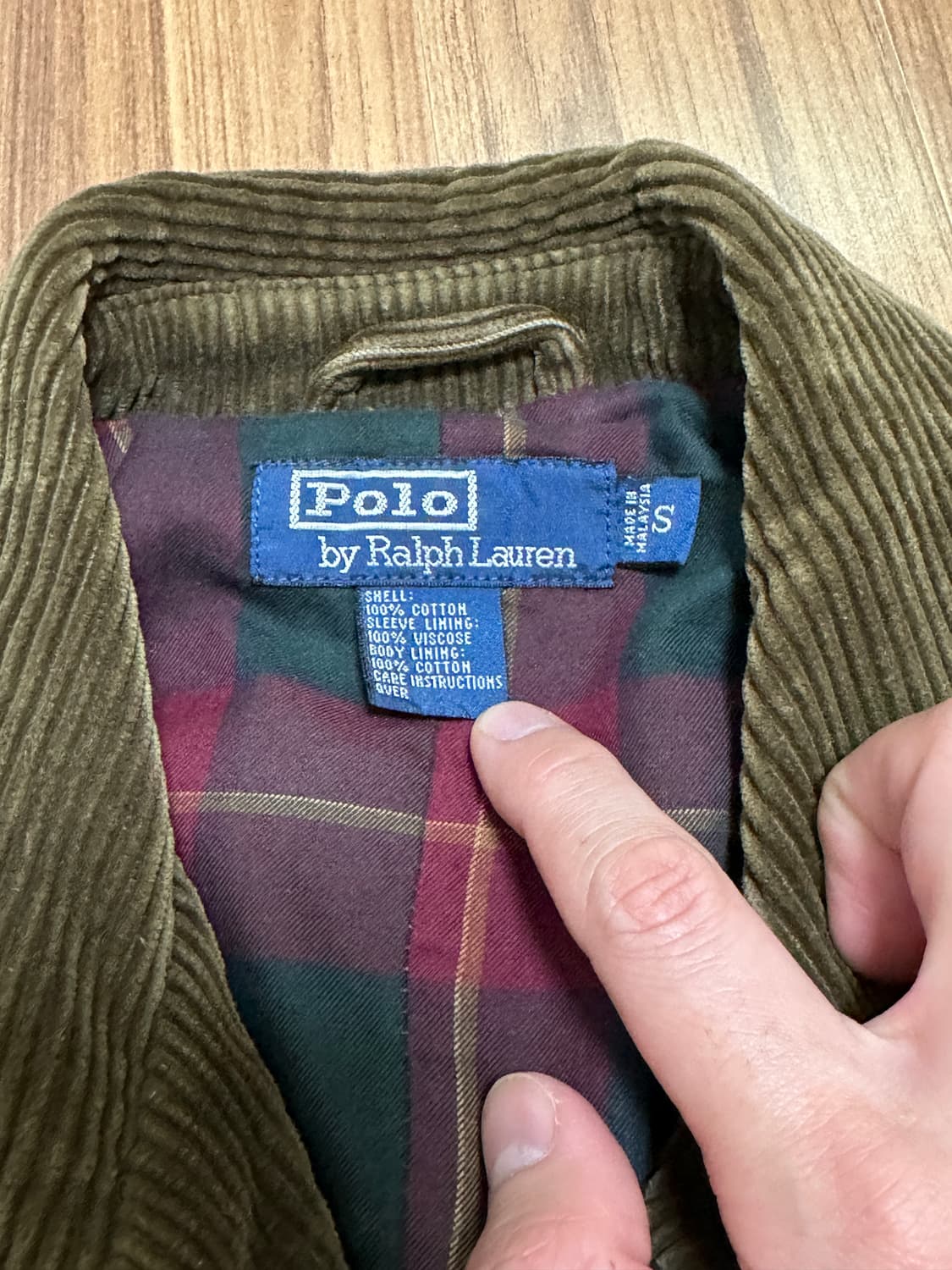 폴로 랄프로렌 코듀로이 헌팅 코트 S 상품이미지7