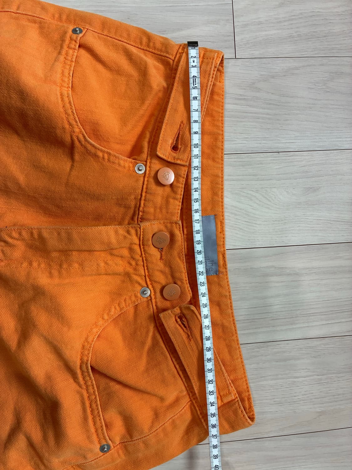 [더일마] 오렌지 어드저스터블 데님 진 (26-28인치 조절 가능) 상품이미지6