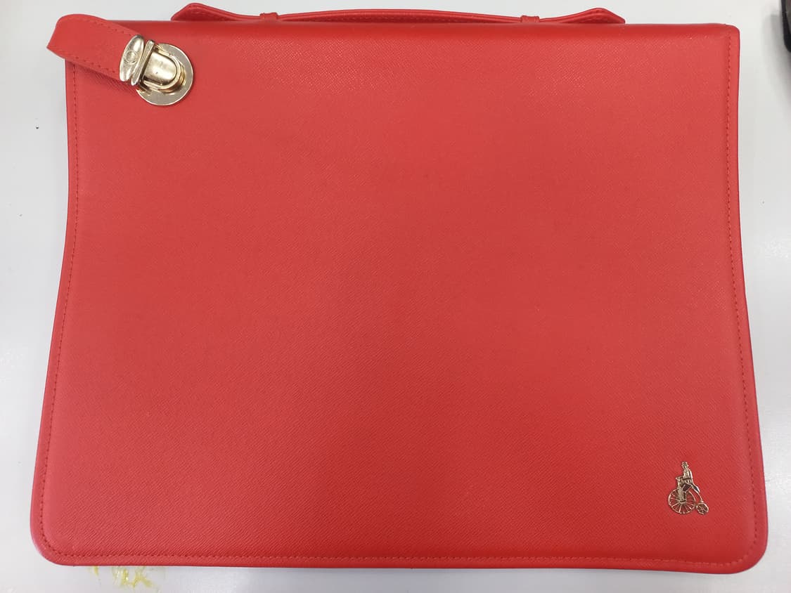 빈폴 주황색 가죽 토트백 상품이미지2