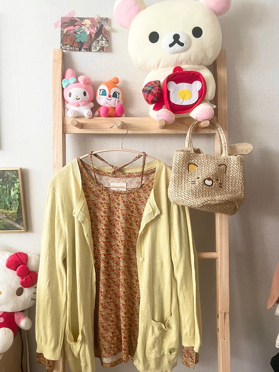 모리걸 빈티지 잔꽃 가디건 set 💛🧡🌸 상품이미지1