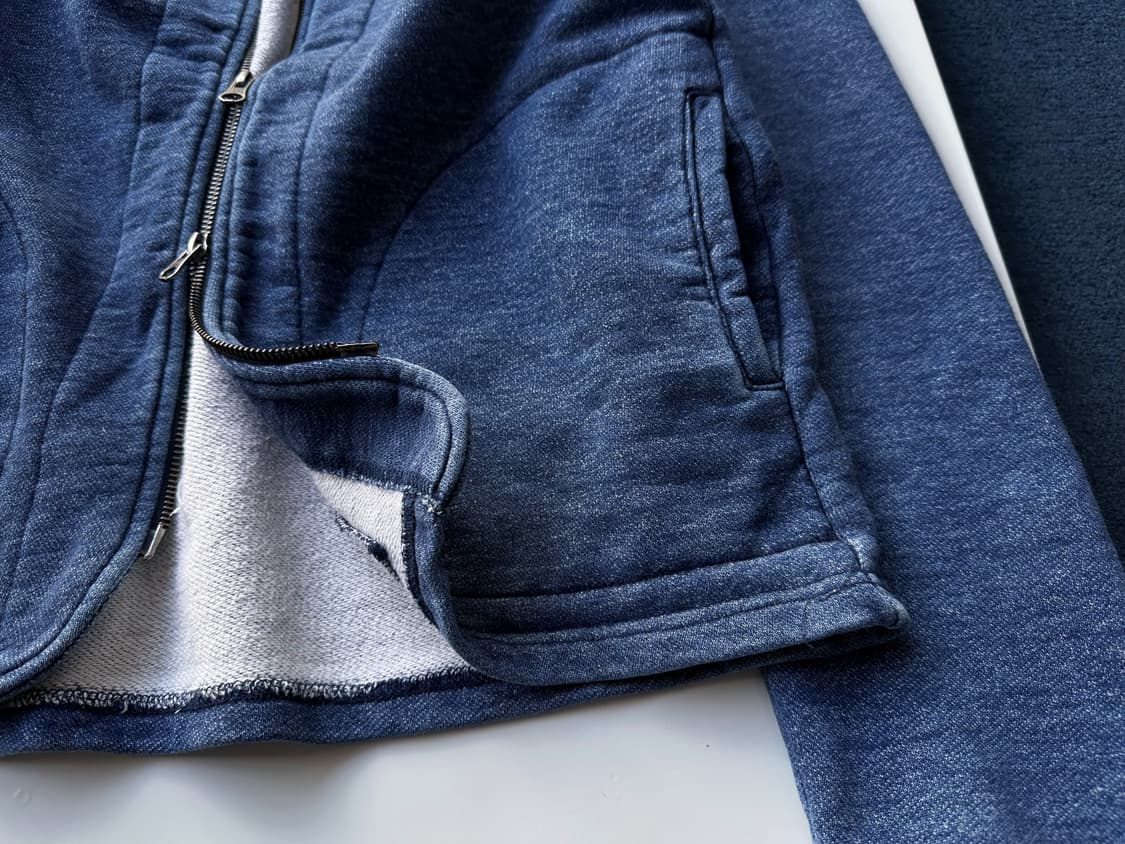 No-collar sweat 2way zip parke 상품이미지3