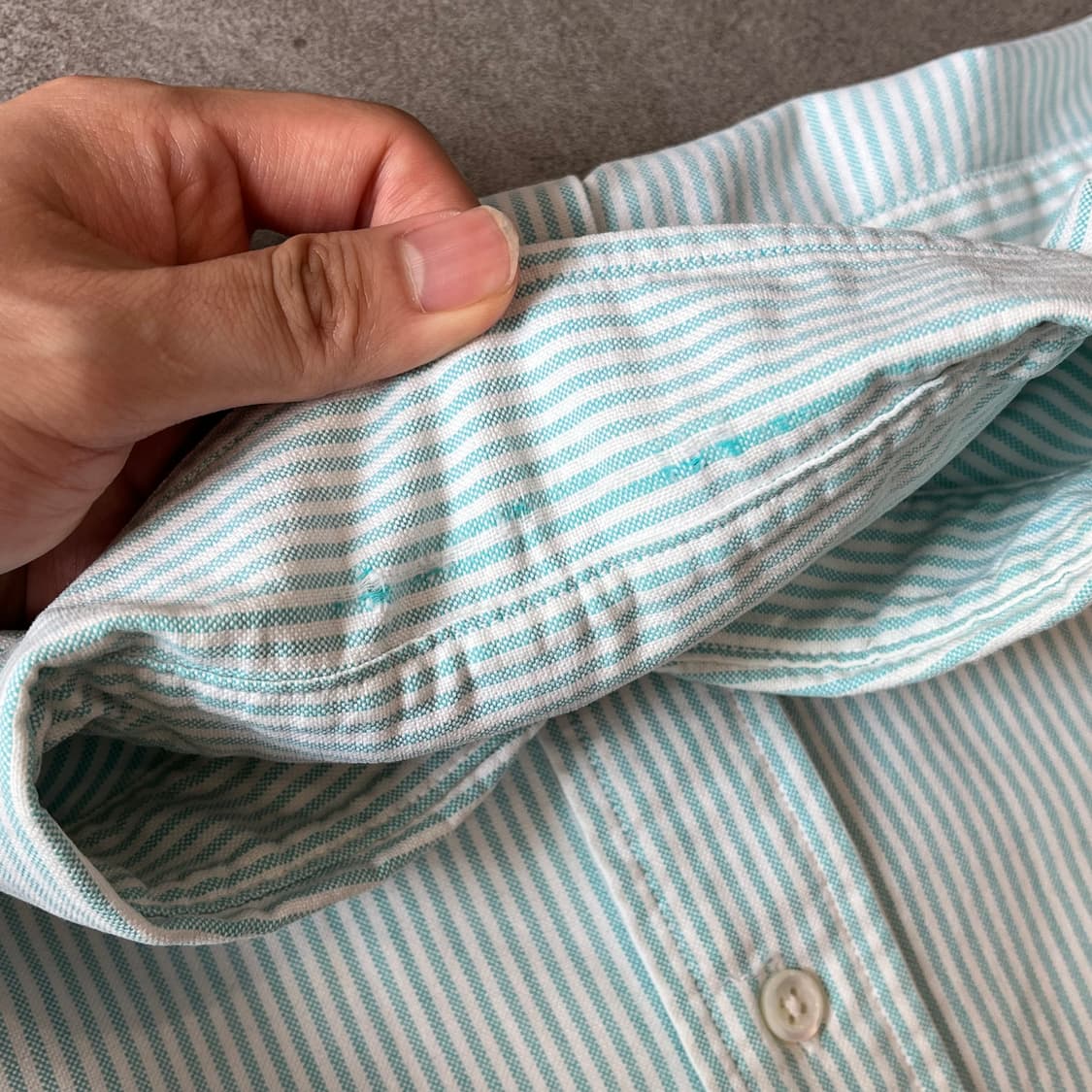 폴로 정품 민트 옥스포드 스트라이프 긴팔 셔츠 상품이미지5