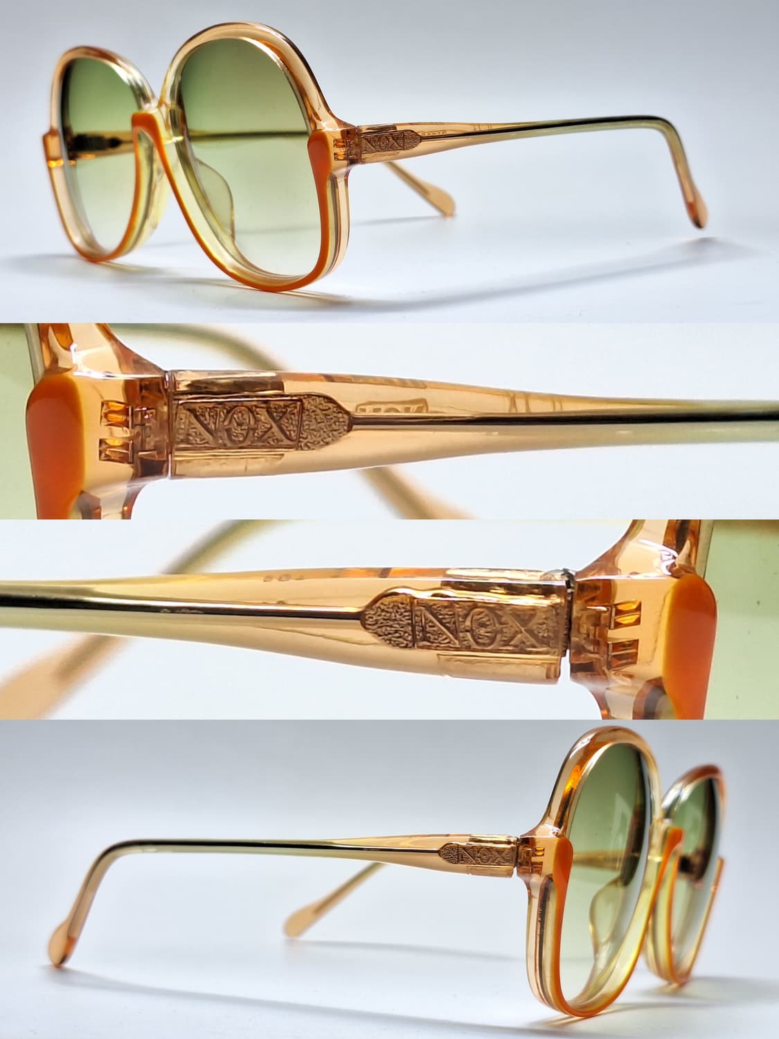 80s 일본제 빈티지 데드스톡 미사용/선글라스 Nox HJ-023 오렌지 상품이미지6