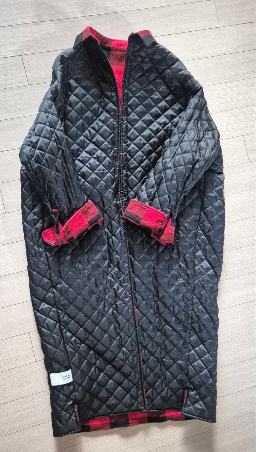R13 체크 퀼팅코트  상품이미지4