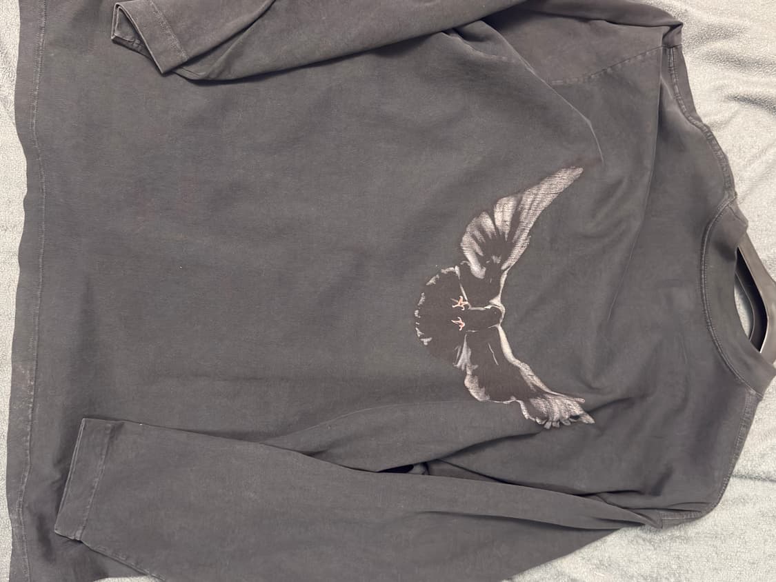 [L] 이지 갭 엔지니어드 바이 발렌시아가 도브 롱슬리브 티셔츠 블랙 상품이미지2