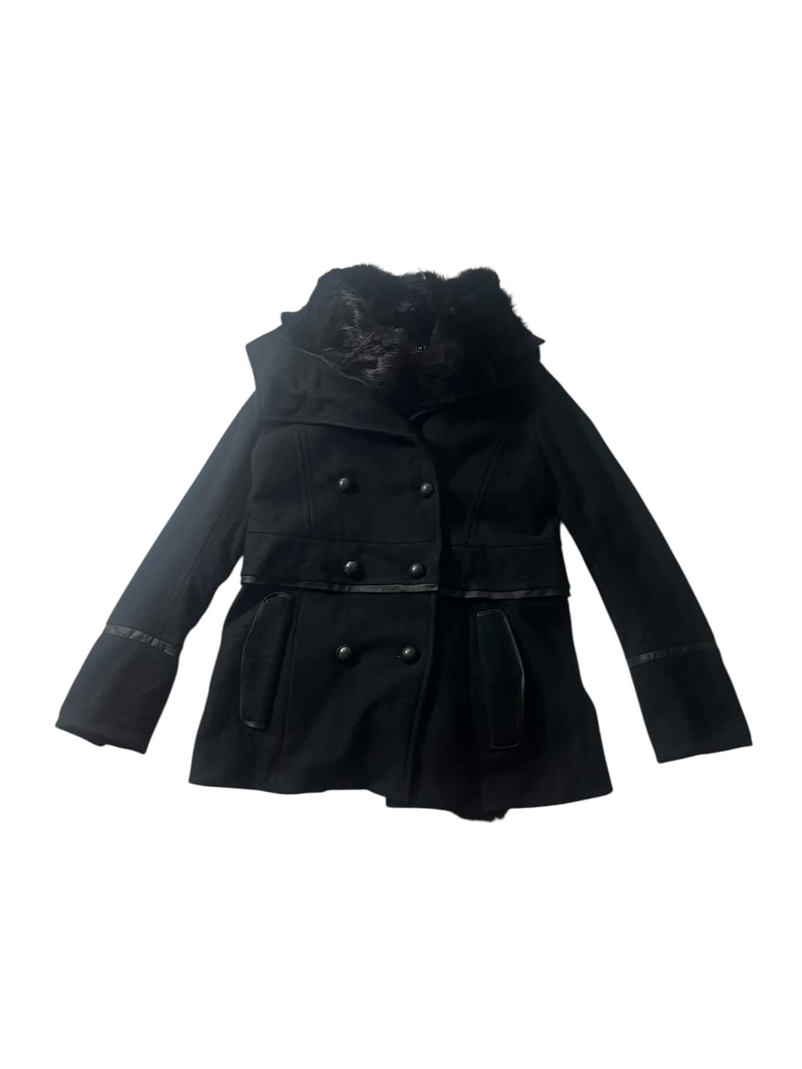 타임 블랙 퍼카라 더블코트 82-94-160 상품이미지1