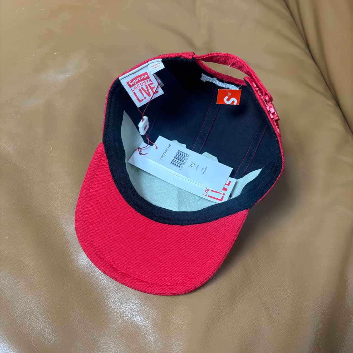 슈프림 라코스테 캠프캡 모자 워시드 레드 상품이미지9