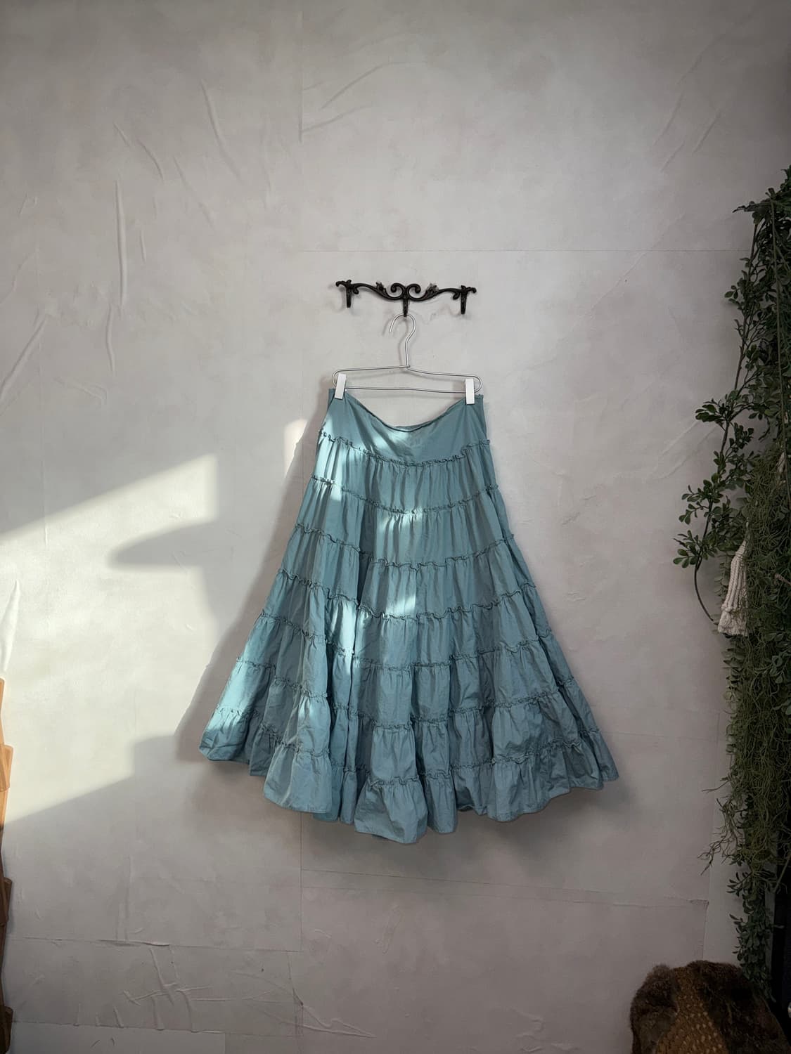 Mute blue flare cancan maxi skirt 상품이미지2