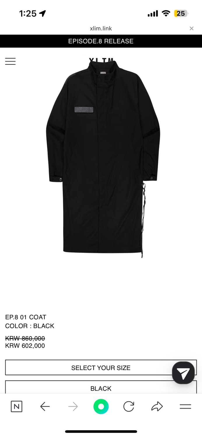 (L) xlim ep 8 코트 상품이미지1