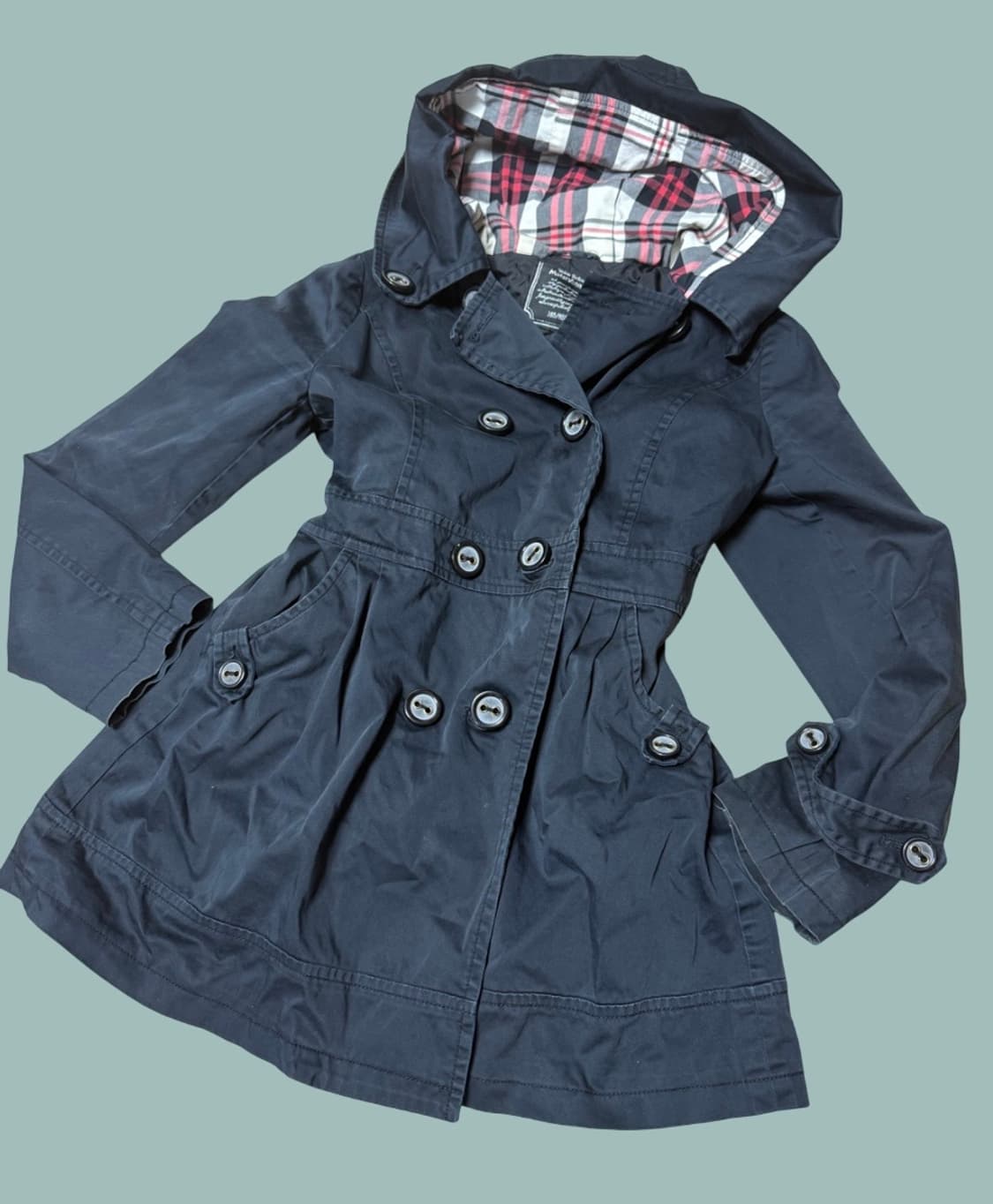 더블버튼 코트 네이비 상품이미지1