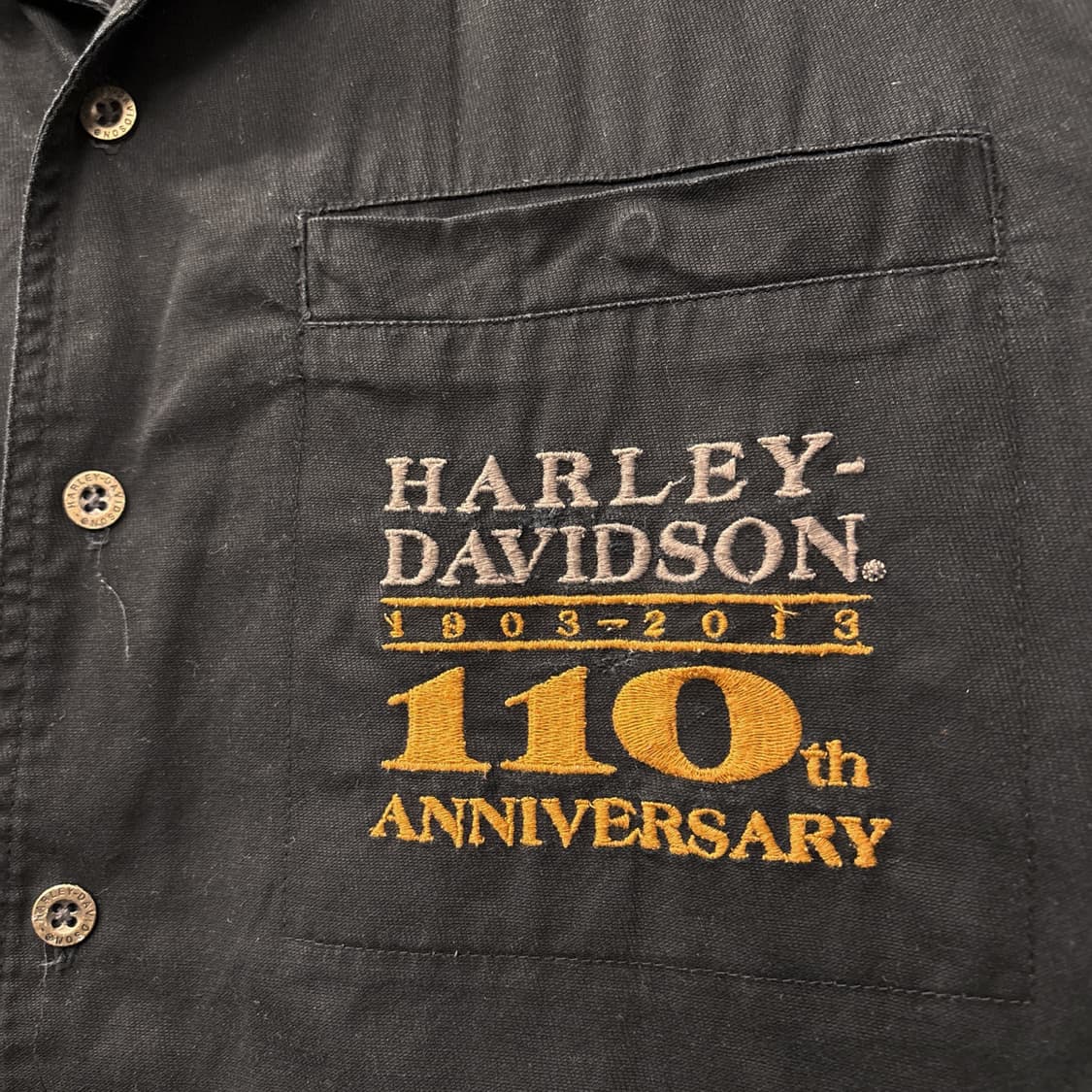 할리데이비슨 110th 헤리티지 엠브로이드 투톤 워크셔츠 N1073 상품이미지5
