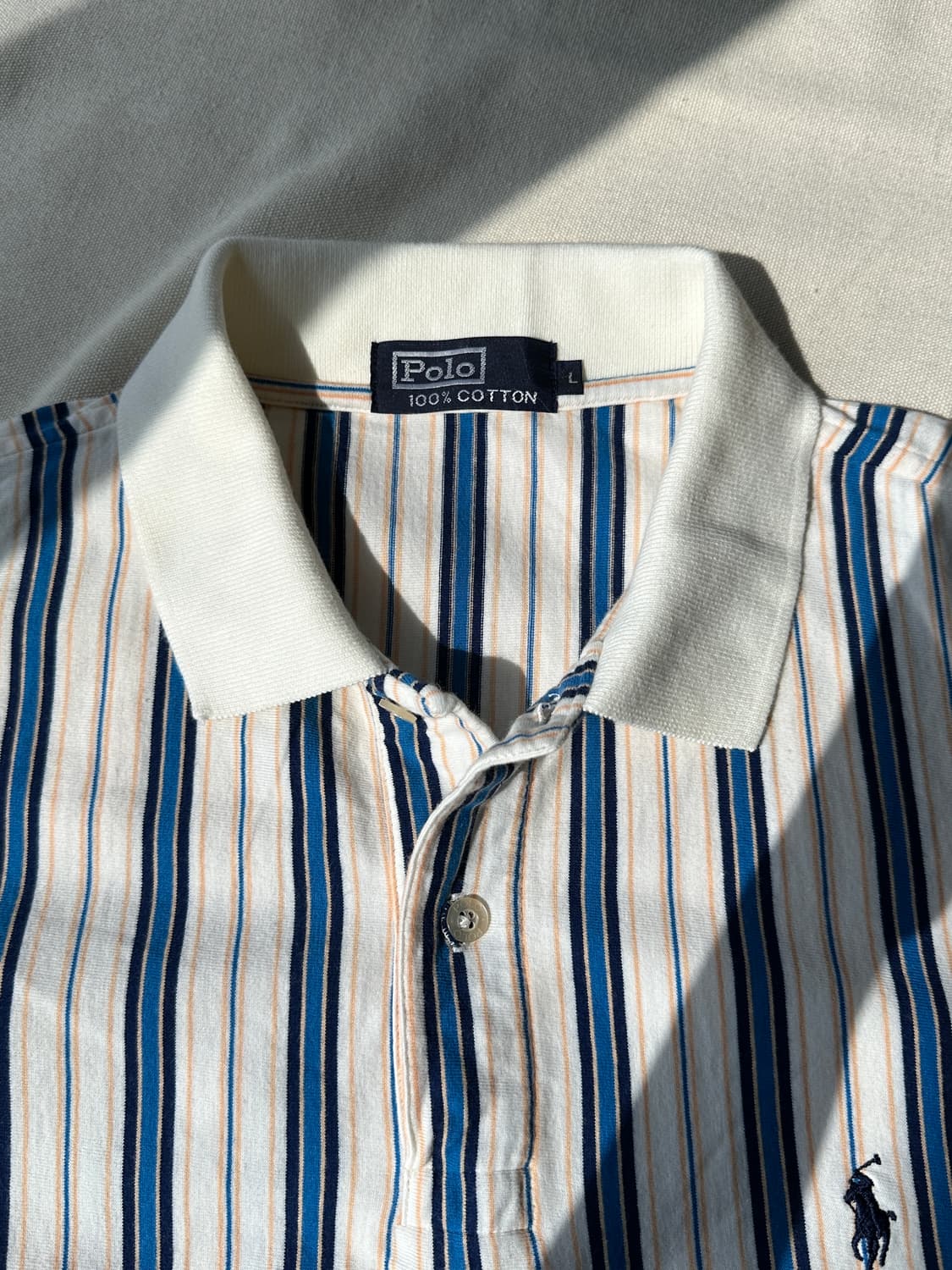 폴로 랄프로렌 스트라이프 PK 반팔 카라티 L 상품이미지2