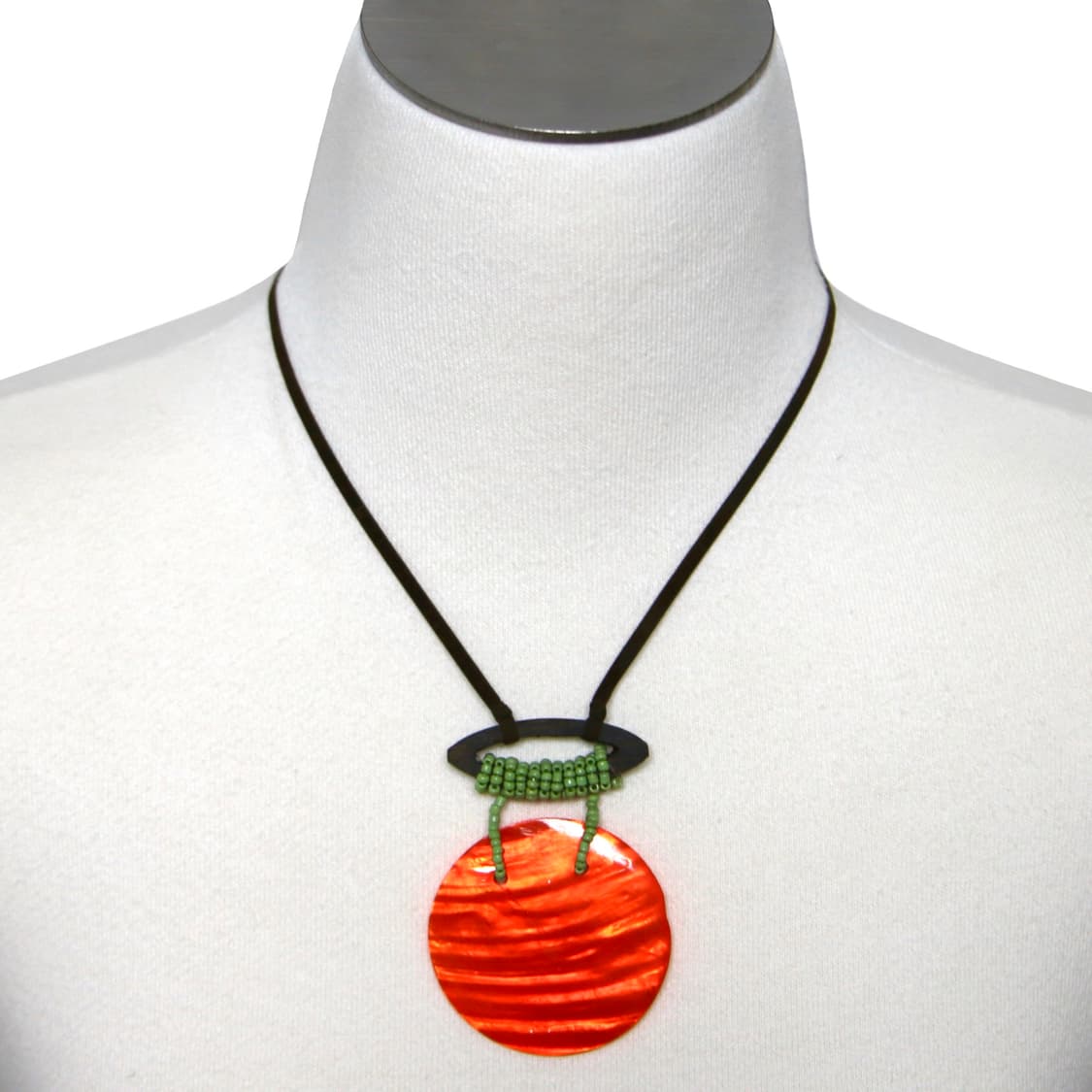 Beaded Disc Pendant necklace 상품이미지4