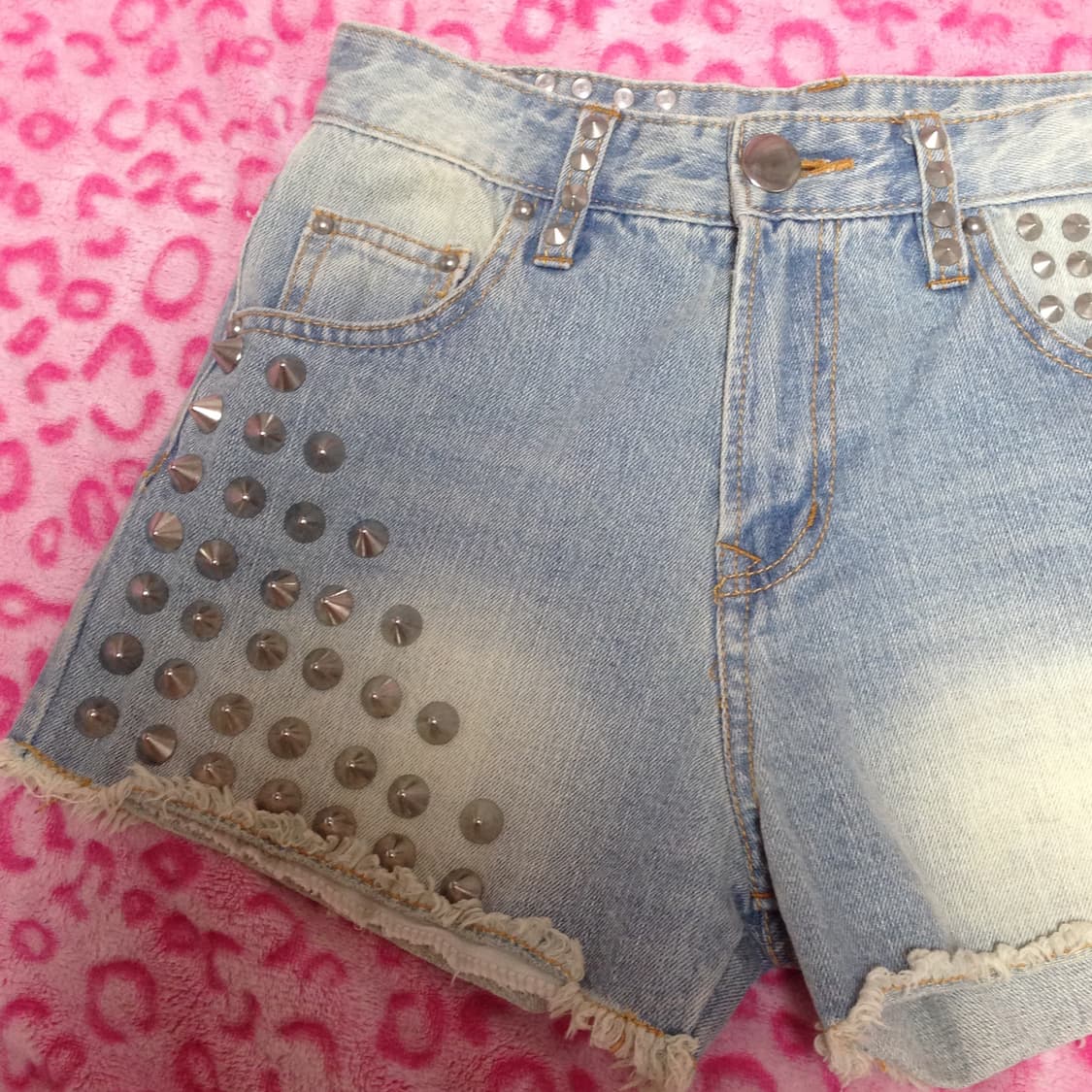 갸루 숏팬츠 숏츠 반바지 찡 스터드 바지 오네갸루 빈티지 상품이미지2