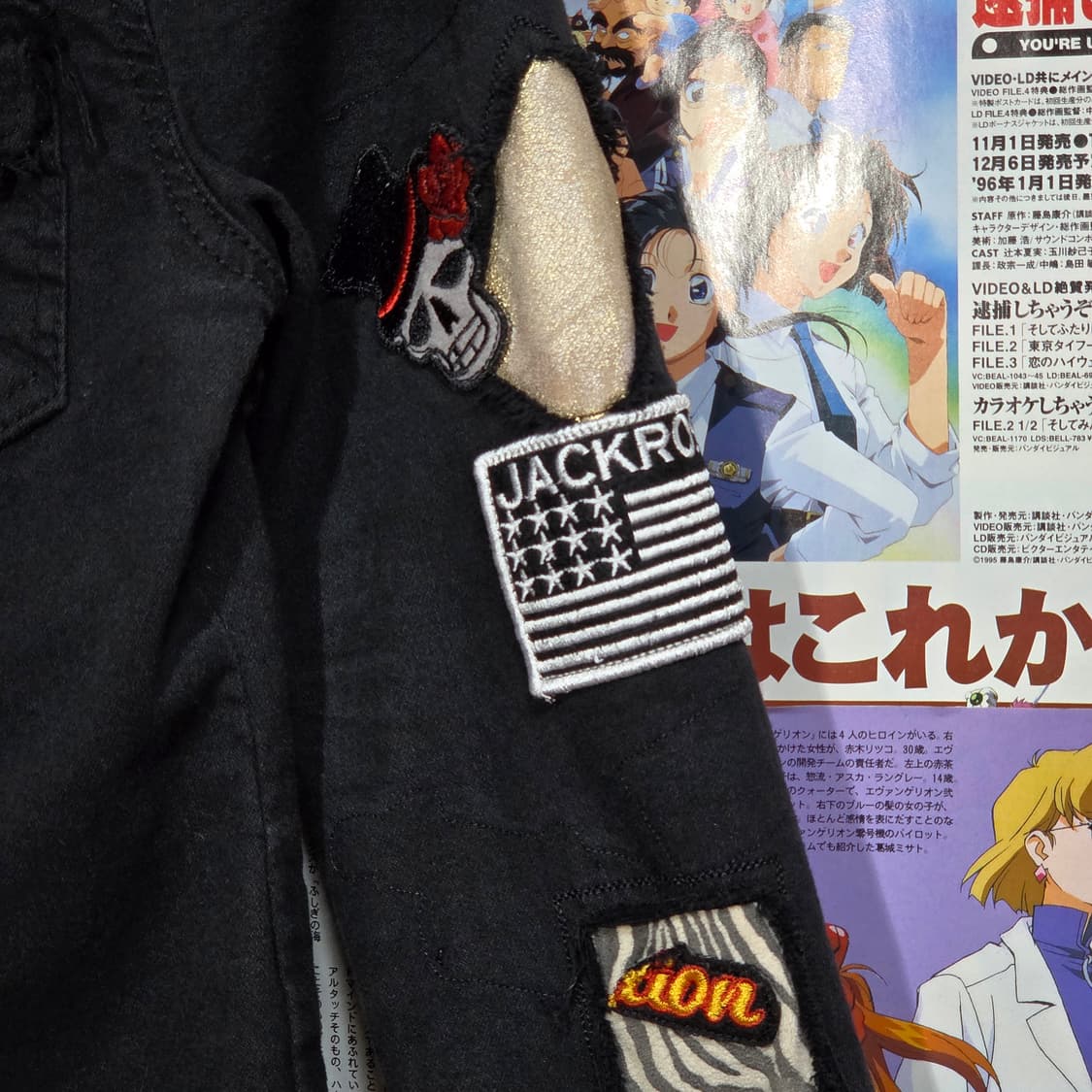 그런지 펑크 패치 블랙 셔츠 상품이미지4