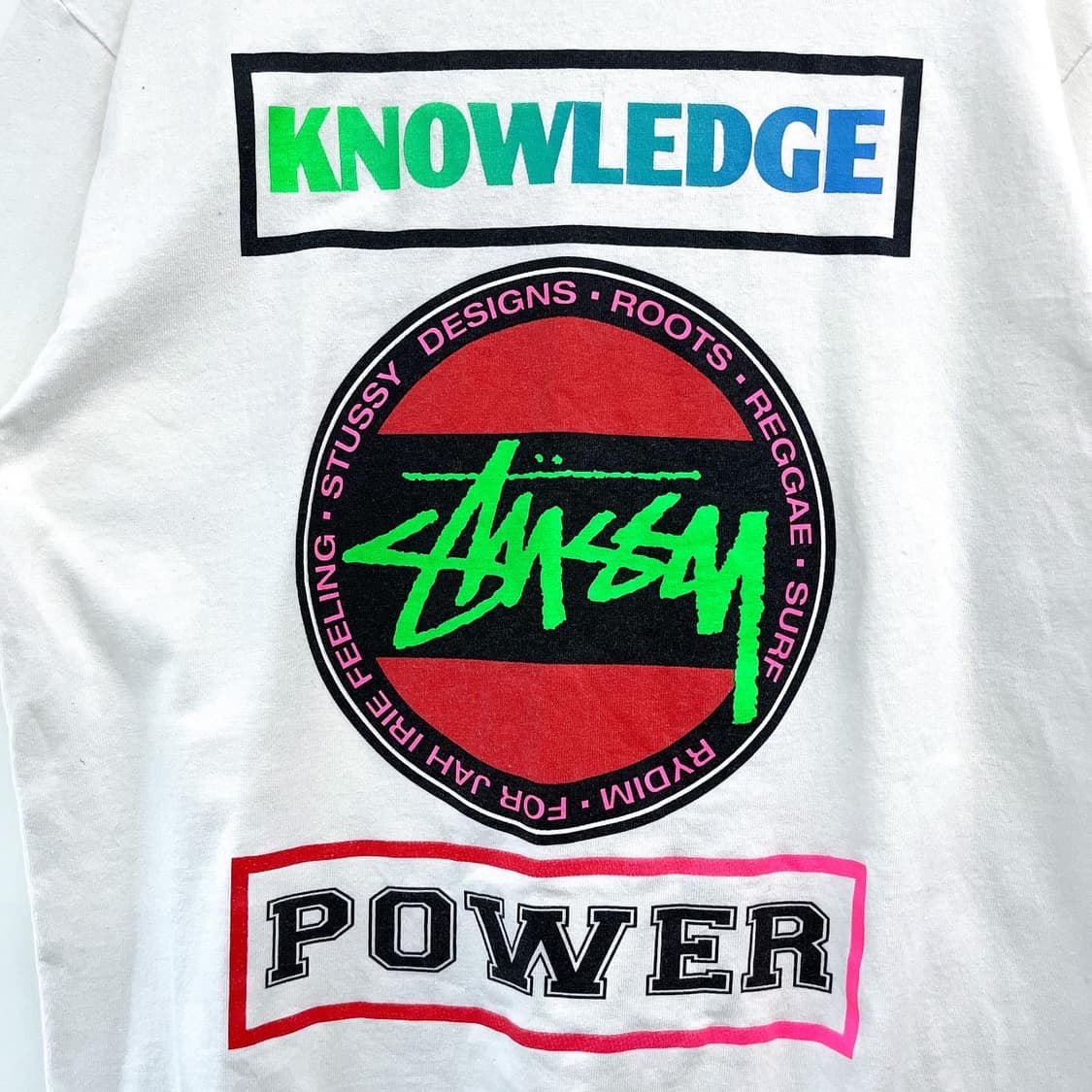 스투시 빅 스탁 로고 노 렛지 파워 화이트 티셔츠 상품이미지7