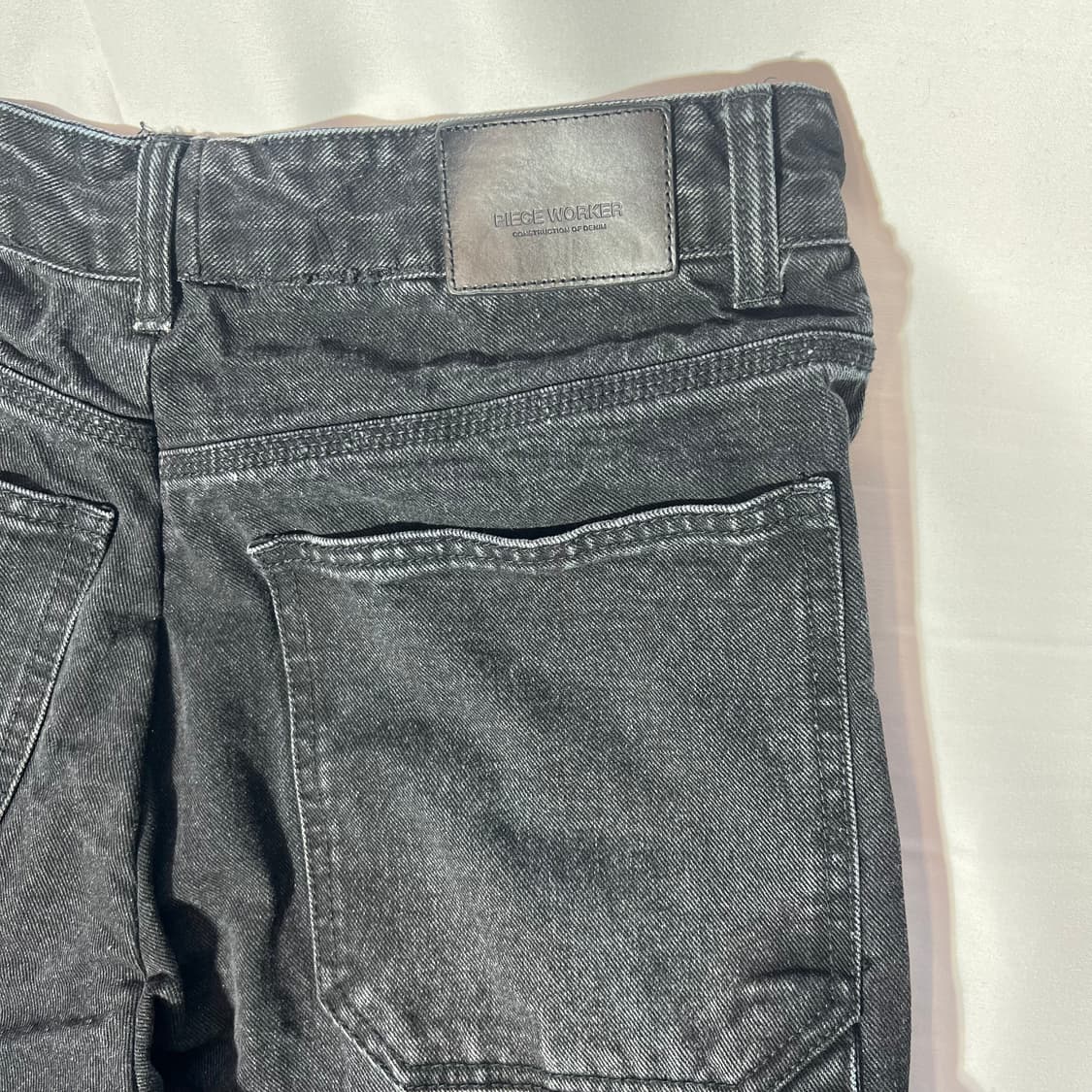 [XL]PIECE WORKER 피스워커 블랙 더블니 카펜터 데님 팬츠 상품이미지6