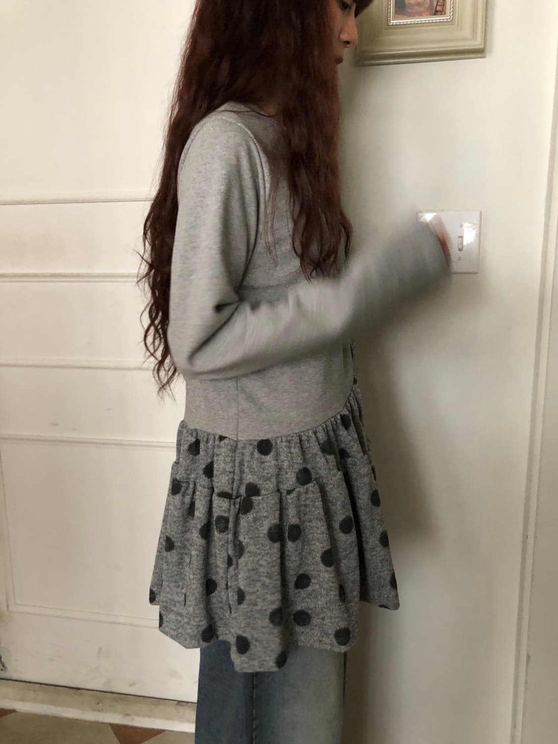 도트 티셔츠 (레이어드원피스) 상품이미지4