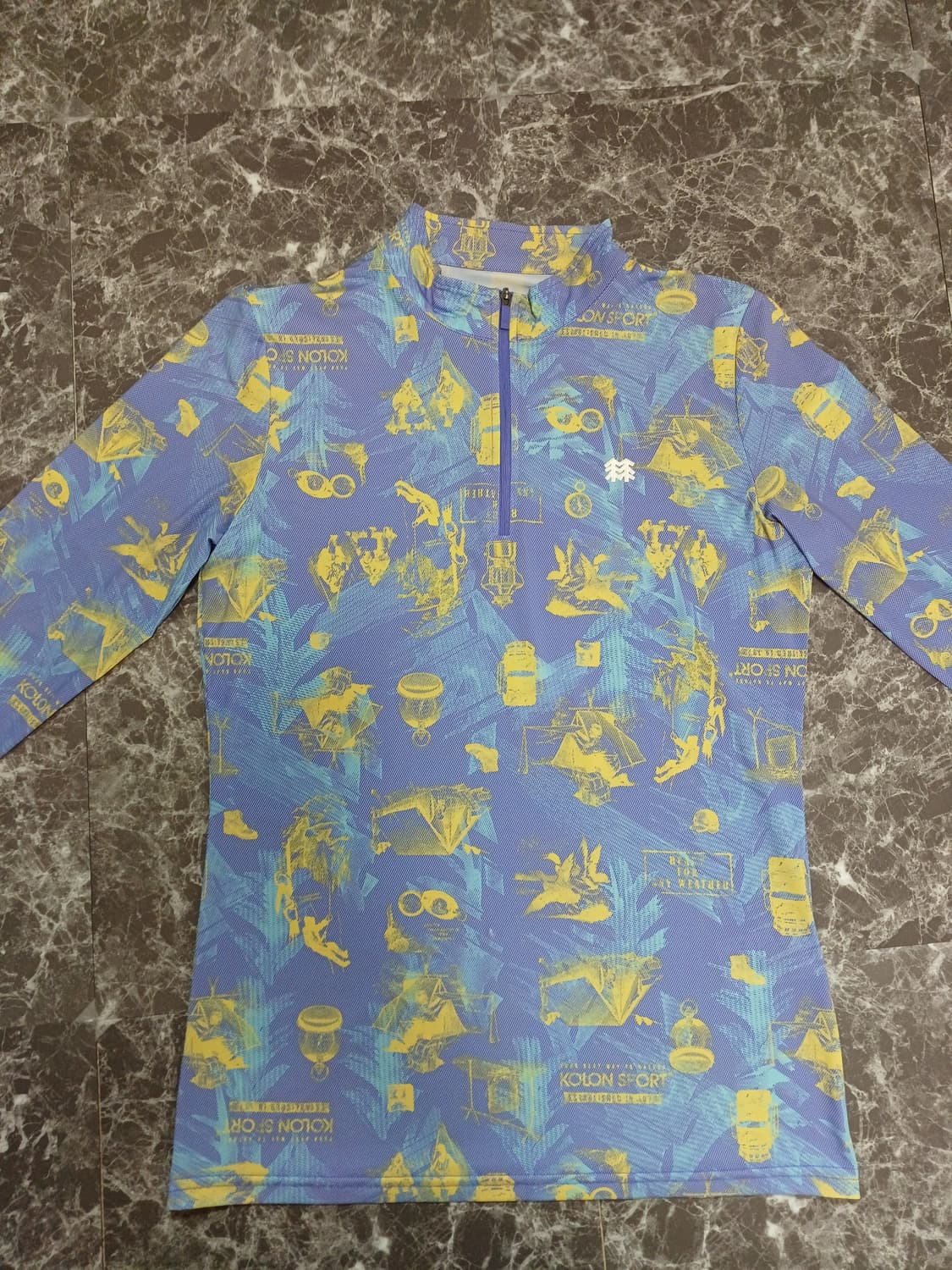 코오롱스포츠 패턴 하프집업 XS(새상품) 상품이미지1