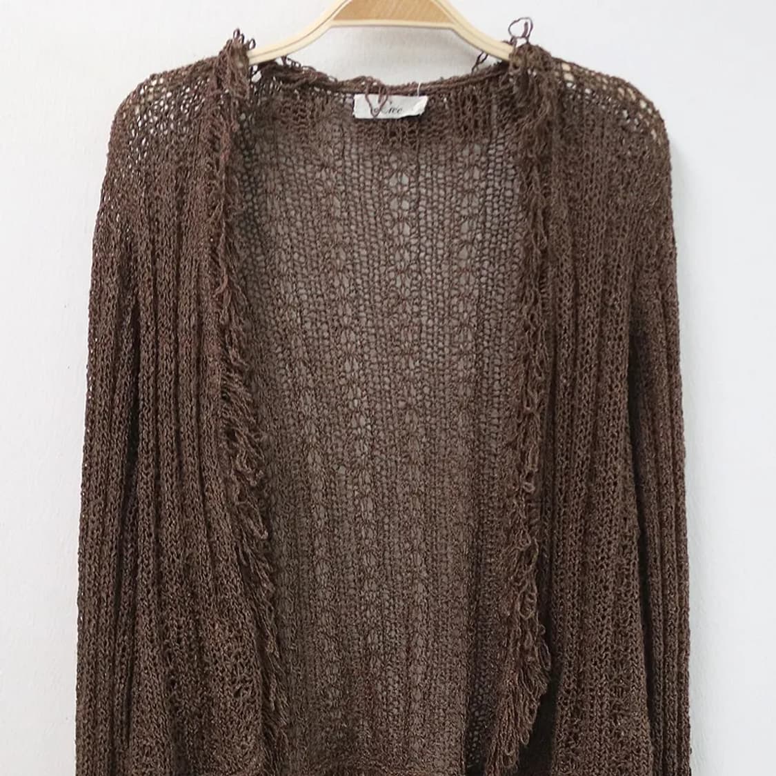 CREE 빈티지 브라운 니트 가디건 61387 상품이미지3