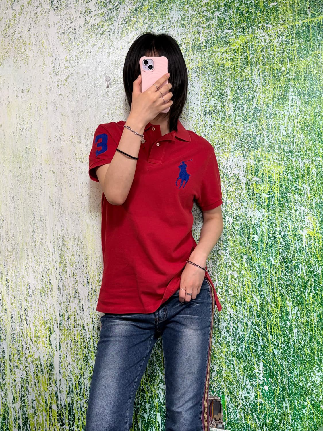 폴로 빅포니 치프키프 레드 반팔 카라 티셔츠 S 상품이미지1