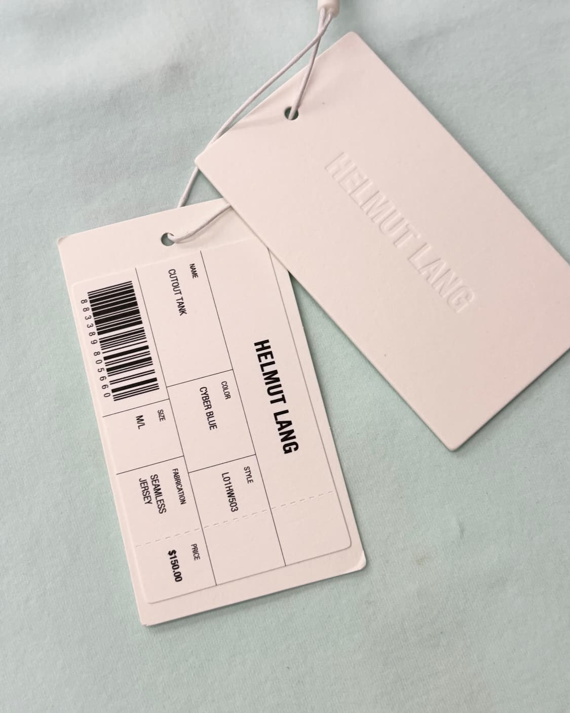 HelmutLang 헬무트랭 우먼 블루 컷아웃 심리스 탱크탑  상품이미지2