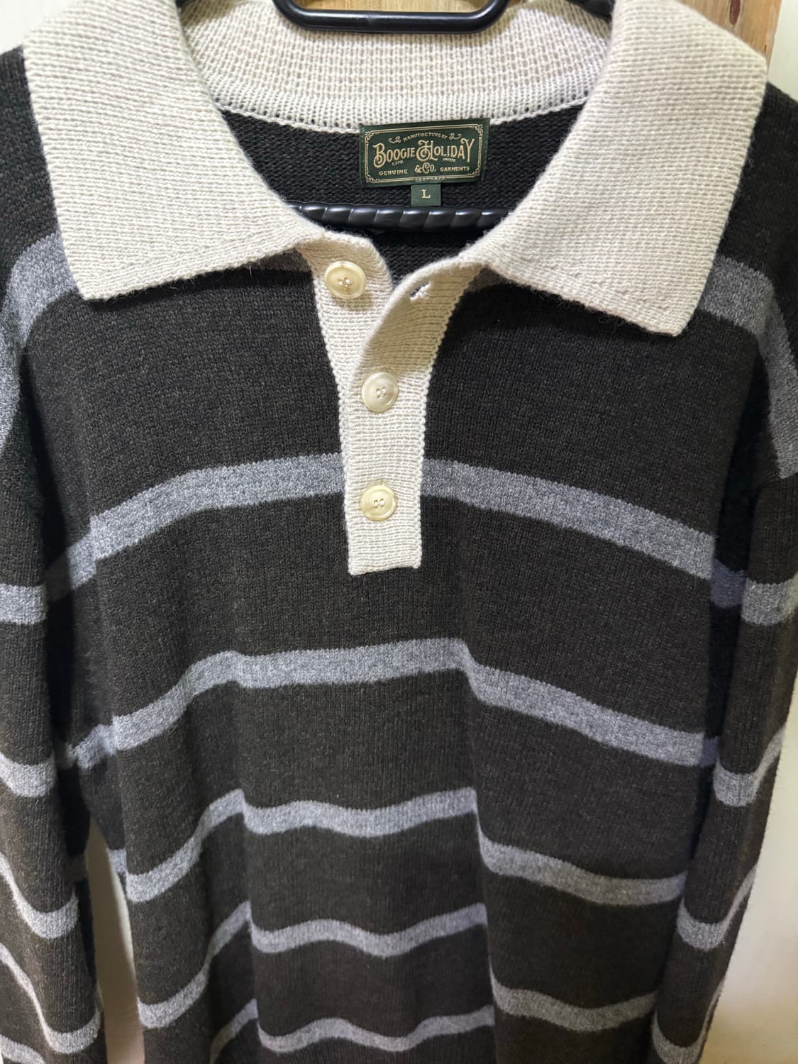 부기홀리데이 니트셔츠 L (새상품) 상품이미지2