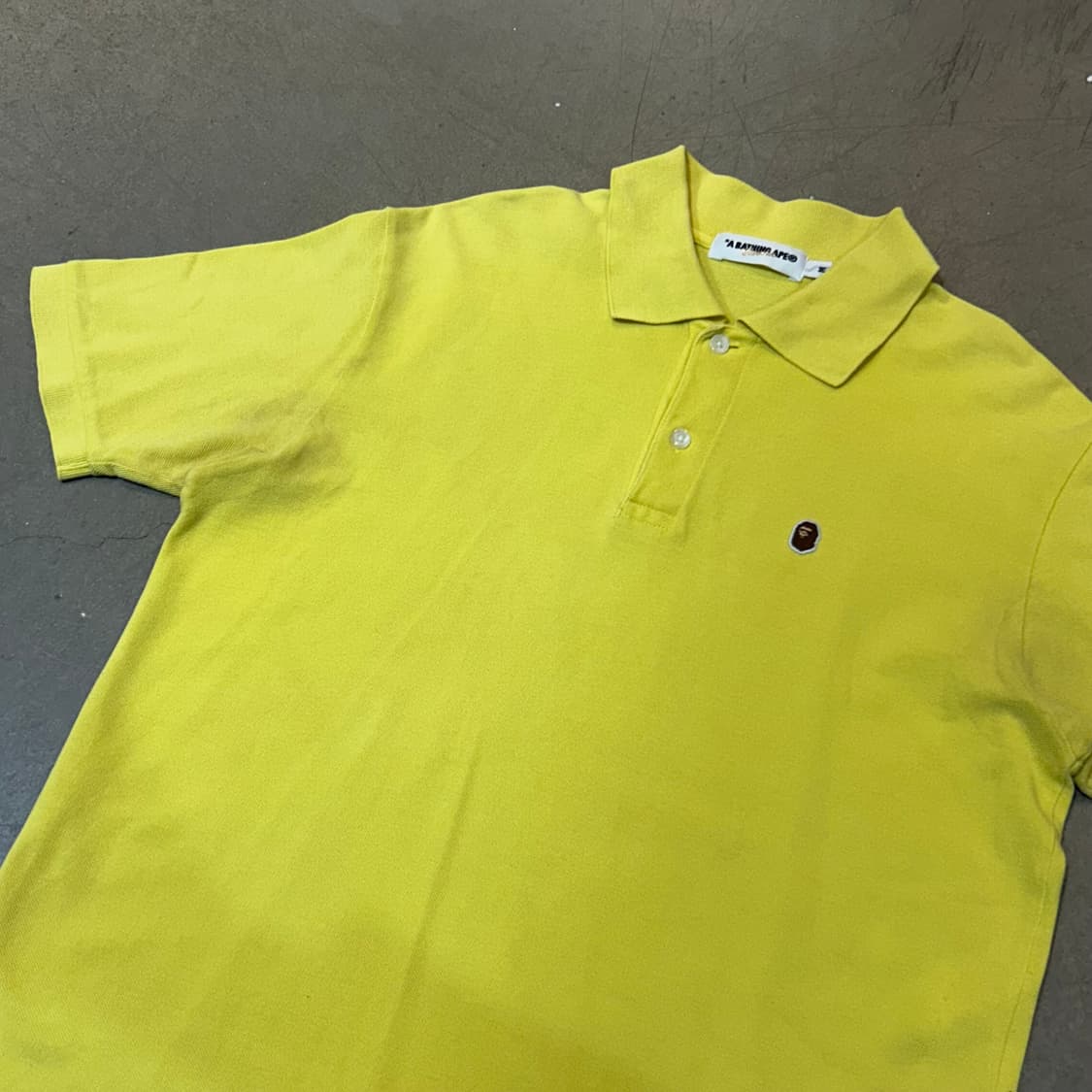 M 베이프 옐로우 카라 반팔티 상품이미지1