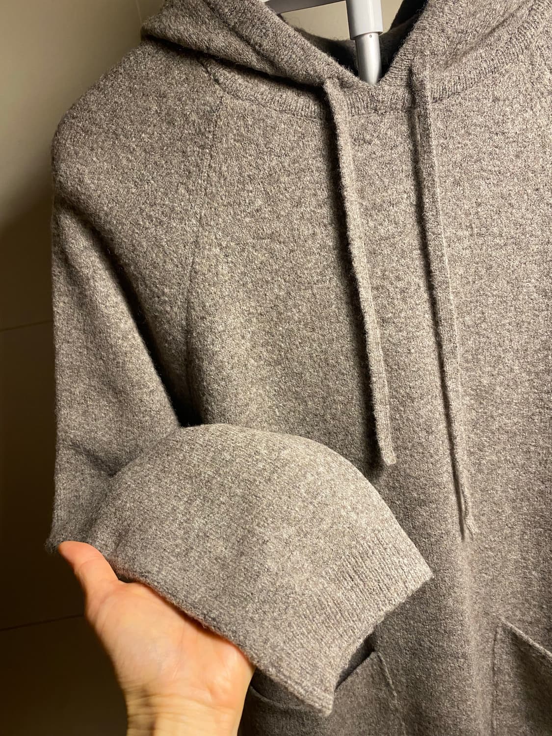 BEAKER 후드 니트 롱 원피스 상품이미지3