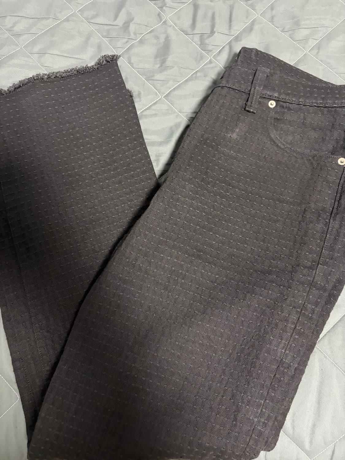 [34] 뤠쓰 wrath 느린양반 사시코 팬츠 블랙 워시드 상품이미지2