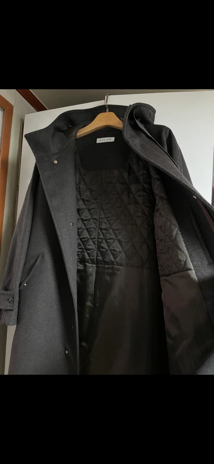 비슬로우 울 캐시미어 후드 코트 상품이미지4