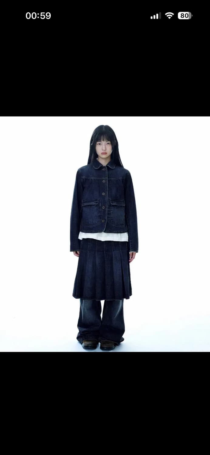코이세이오 딥 데님 셋업 (자켓 + 스커트) 2사이즈 상품이미지1