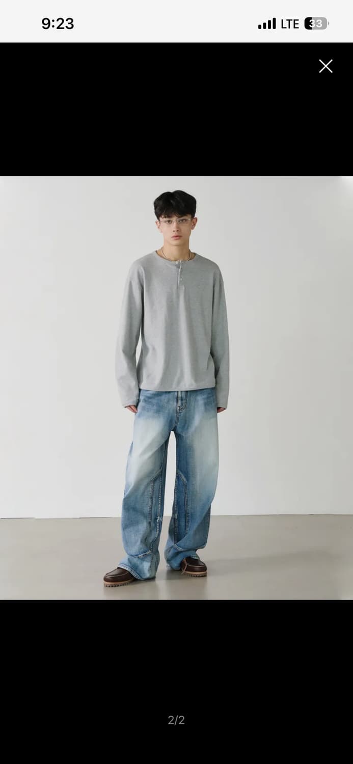 노운 와플 헨리넥 롱슬리브 팝니당 상품이미지2