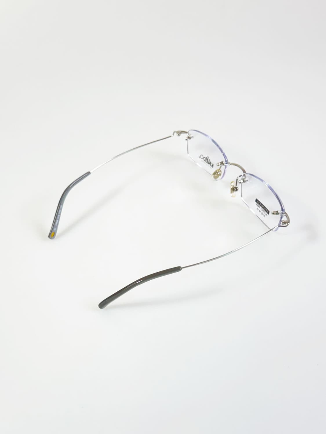 90s KALEIDO 실버 무테 스퀘어 메탈 빈티지 안경 상품이미지4