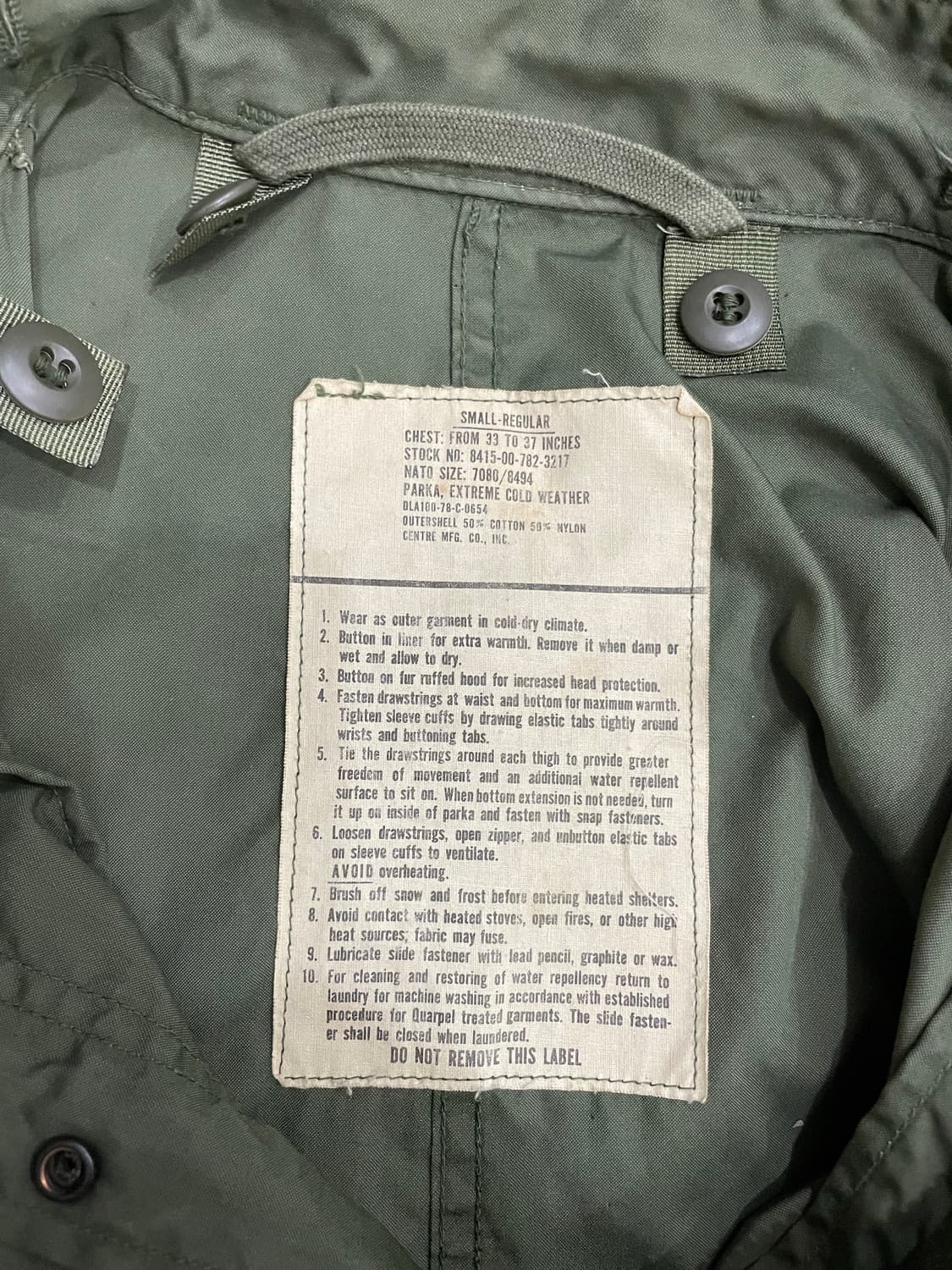 70s 오리지널 미군 m65 피쉬테일 개파카 상품이미지10