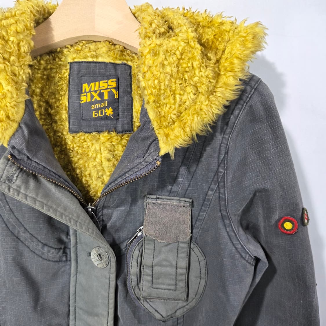 [Miss Sixty] 미스식스티 피그먼트 그런지 퍼 개파카 상품이미지3