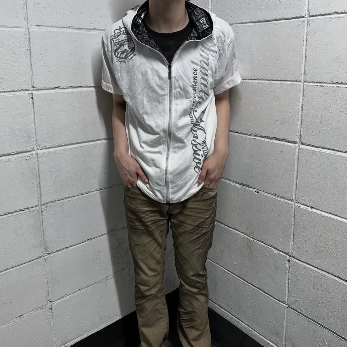 Impala lettering short zip up hood 상품이미지1