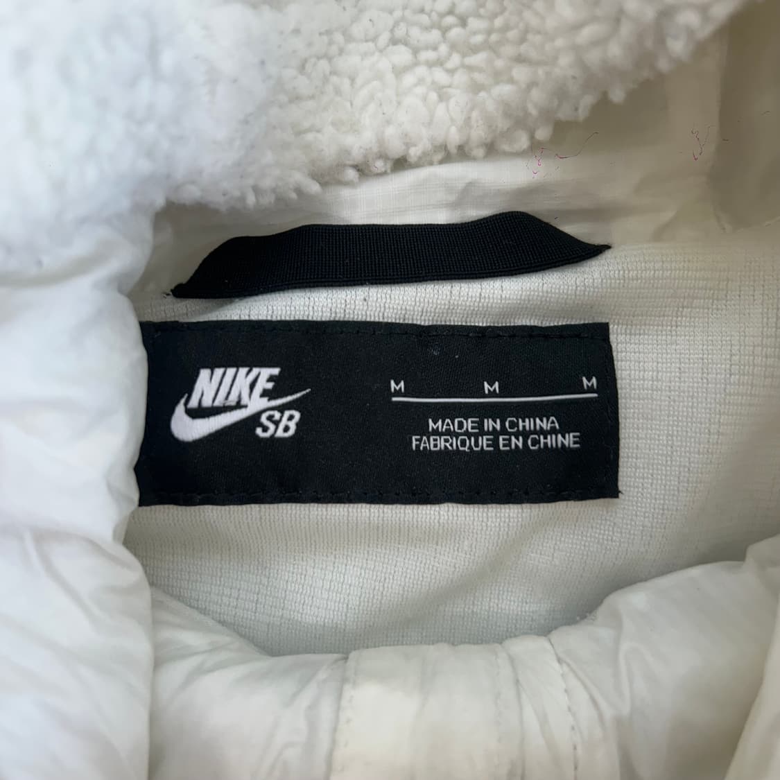 Nike 나이키 2-way 블랙 아이보리 배색 후리스 후드집업  상품이미지6