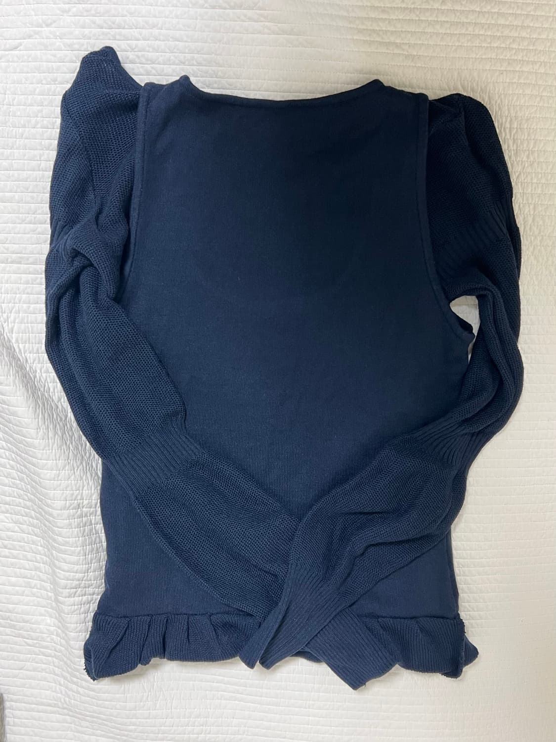 미스치프니트 RIPPLE LAYERED KNIT TOP_DEEP NAVY 상품이미지3