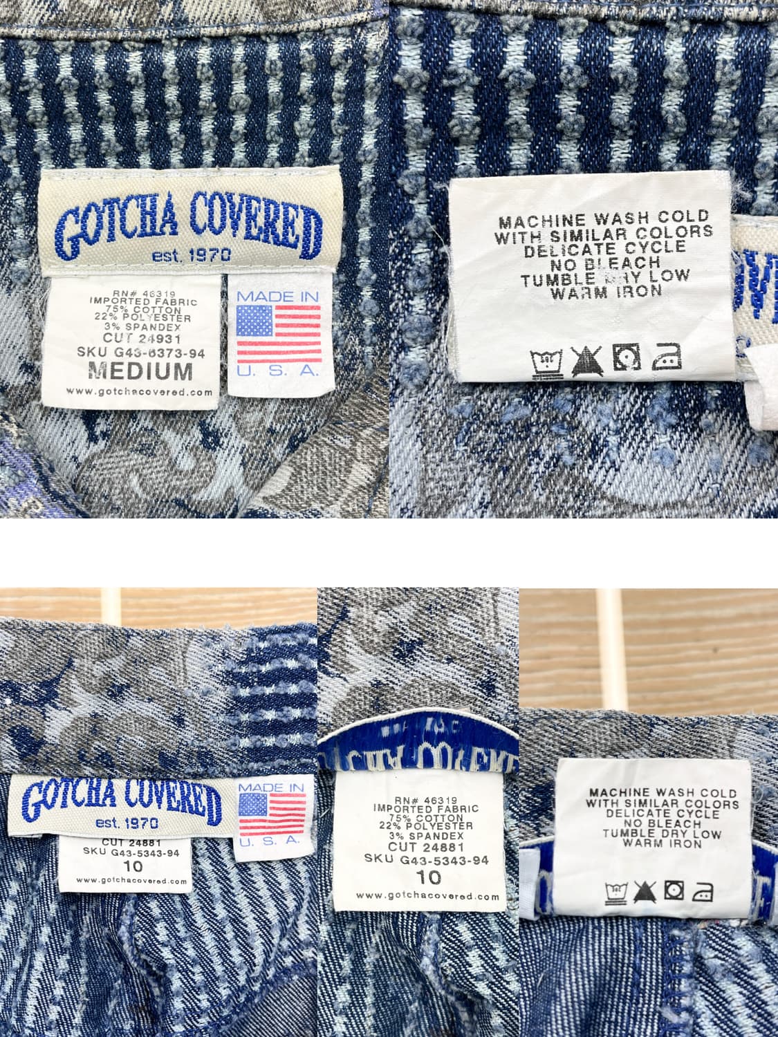 Gotcha Covered 90's U.S.A 자카드 데님 셋업 상품이미지9