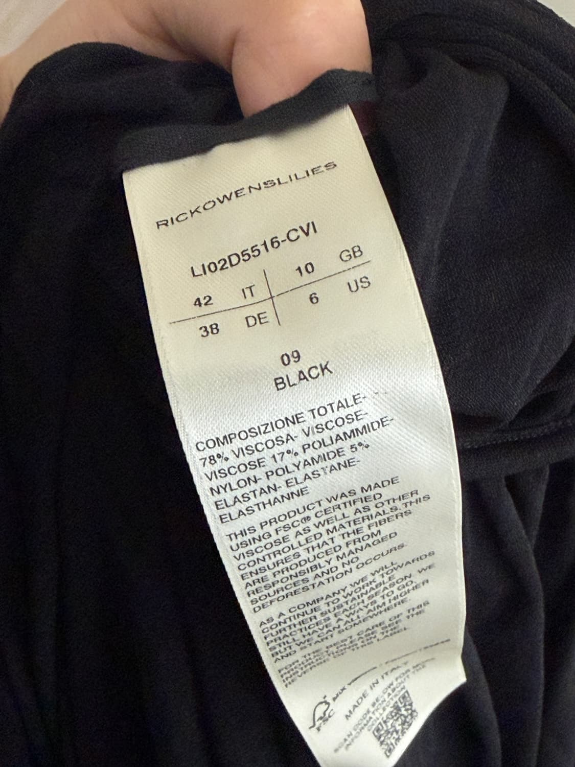 릭오웬스 드레스 42IT(새상품) 상품이미지6