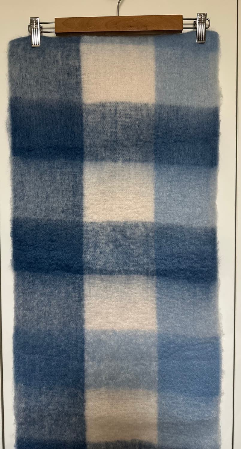 아크네 스튜디오 블루 체크 모헤어울머플러 남여공용 상품이미지7