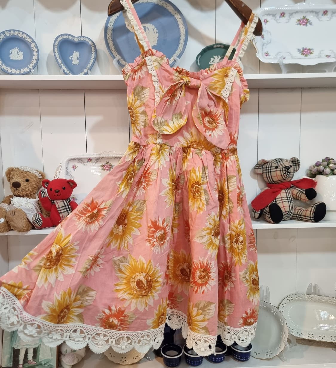 Liz Lisa(리즈리사) 해바라기 핑크 스모크 밴딩 원피스 상품이미지4