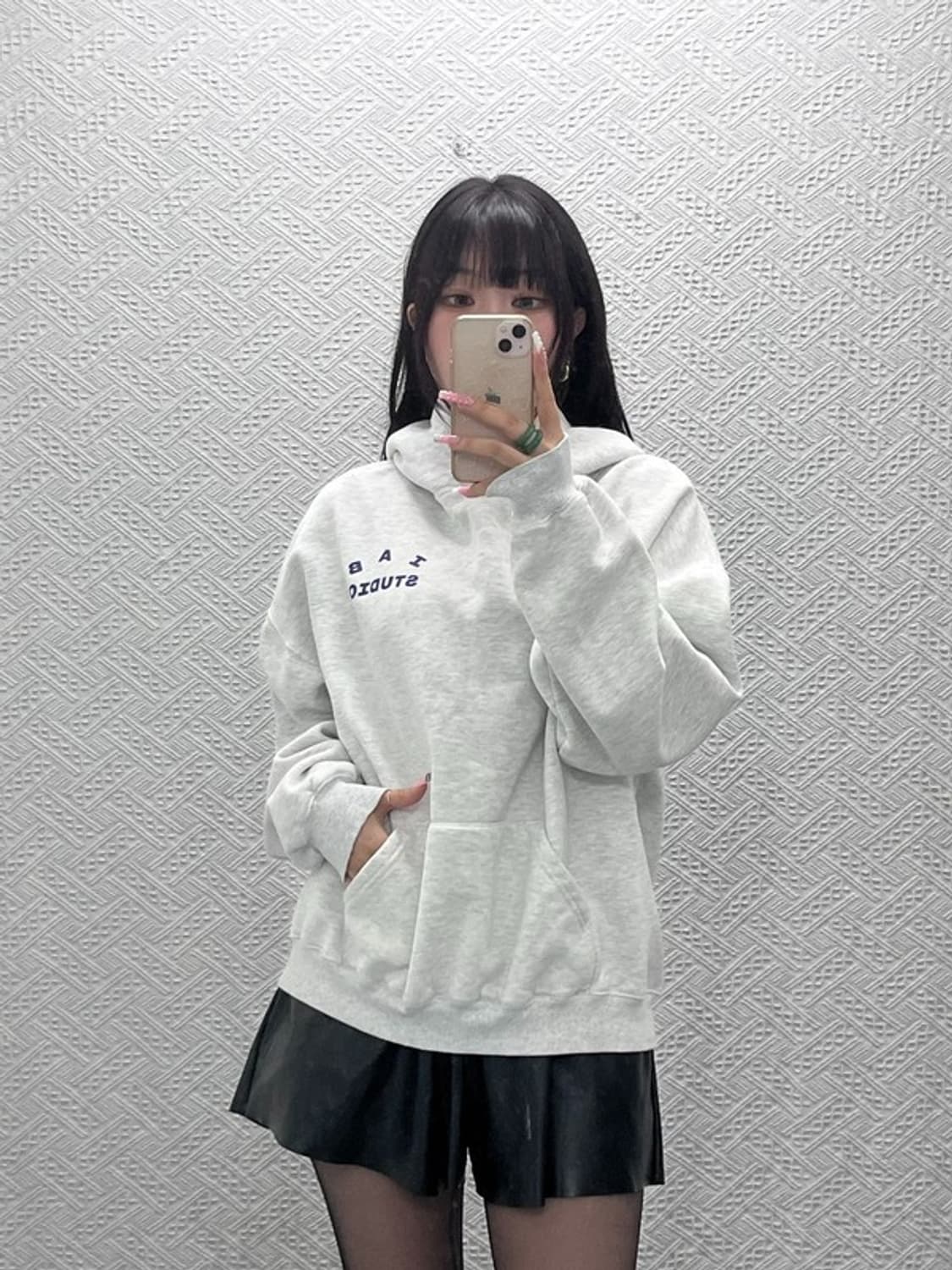 아이앱스튜디오 빈티지 캐주얼 오버핏 후드티 XL C12492 상품이미지2