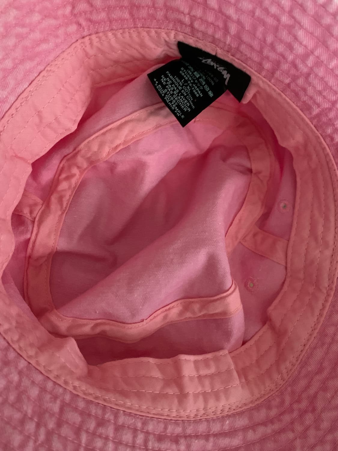 스투시 워시드 스탁 버킷햇 핑크 L-XL 상품이미지4