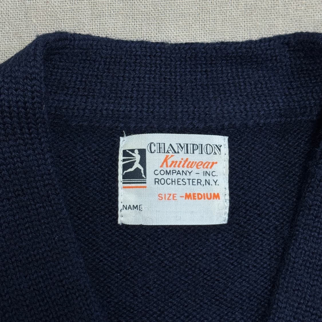 챔피온 80s 복각 빈티지 울 가디건 M 상품이미지6