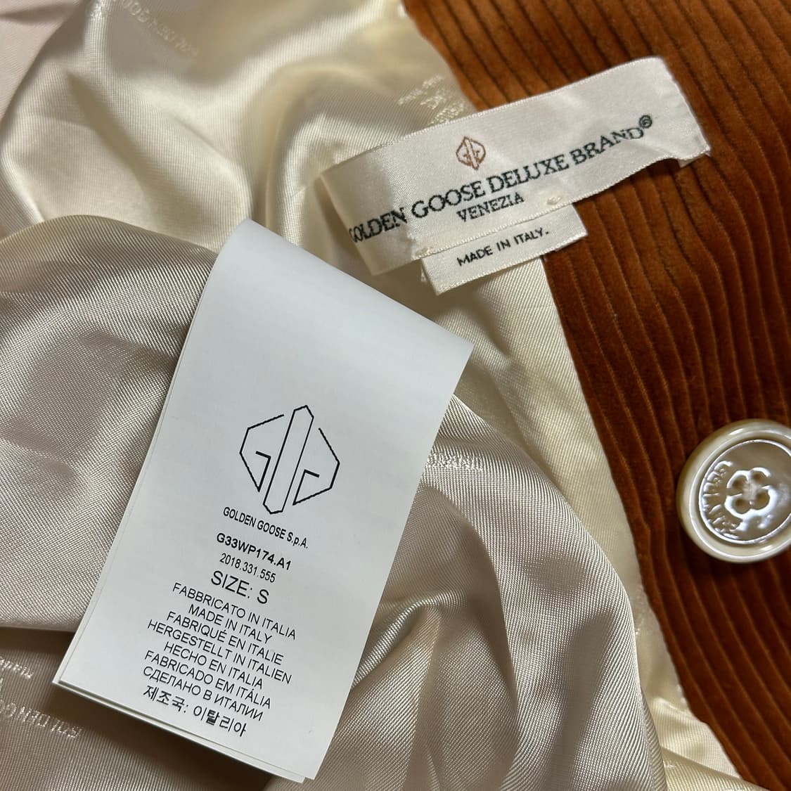 골든 구스 코듀로이 더블 자켓 상품이미지7